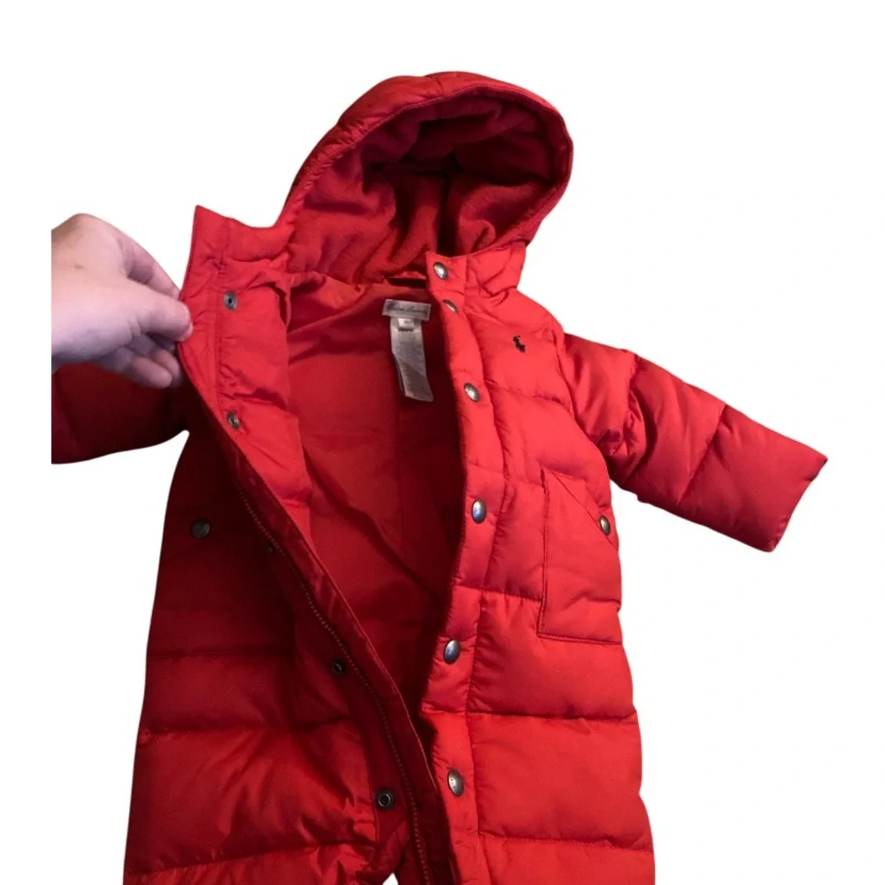 NWOT Ralph Lauren Red Baby Snowsuit size 3 M
